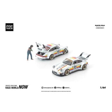 PRE-ORD3R Pop race Modeliukas 1/64 RWB 930 APPLE with Akira Nakai Figure, various PRE-ORD3R Pop race Modeliukas 1/64 RWB 930 APPLE with Akira Nakai Figure, various