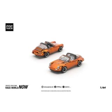 PRE-ORD3R Pop race Modeliukas 1/64 Singer Targa, orange metallic PRE-ORD3R Pop race Modeliukas 1/64 Singer Targa, orange metallic
