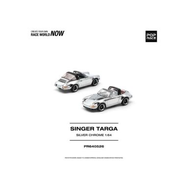 PRE-ORD3R Pop race Modeliukas 1/64 Singer Targa, silver metallic PRE-ORD3R Pop race Modeliukas 1/64 Singer Targa, silver metallic