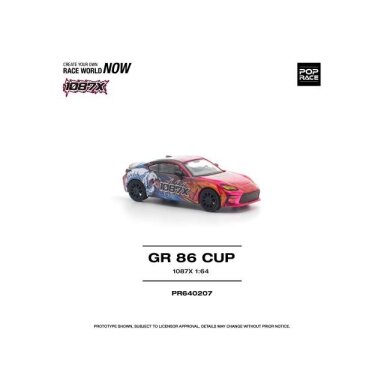 Pop Race Modeliukas 1/64 Toyota GR86 CUP *1087X*, various