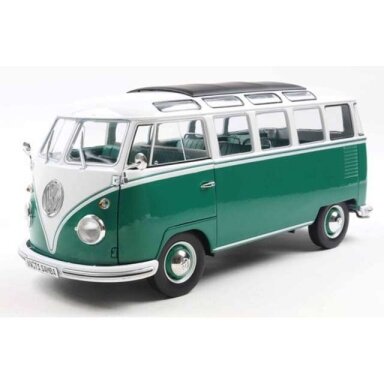 PRE-ORD3R Solido 1/18 1962 Volkswagen Samba T1, green/white
