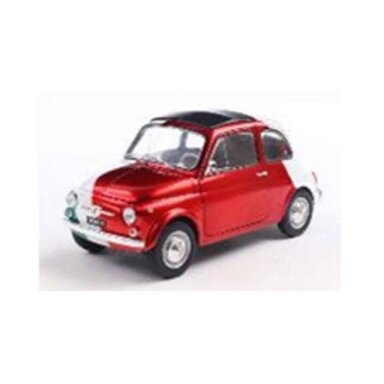 PRE-ORD3R Solido 1/18 1965 Fiat 500 *Tribute to Italia*, white/red (Bi color)