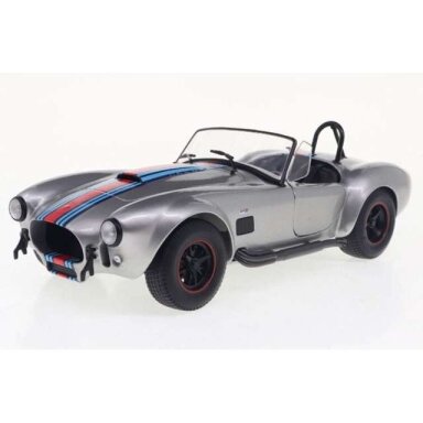PRE-ORD3R Solido 1/18 1965 Shelby Cobra 427 MKII Solido Works M racing, silver/blue/red