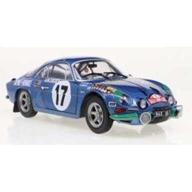 PRE-ORD3R Solido 1/18 1972 Alpine A110 1600S #17 Rally Monte Carlo, blue