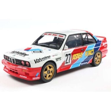PRE-ORD3R Solido 1/18 1986 BMW M3 (E30) #27 Kawamoto Anthony Reid, JTCC, red/blue/white