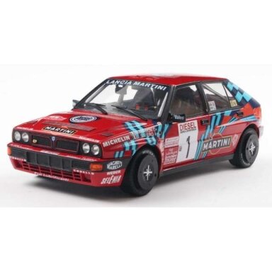 PRE-ORD3R Solido 1/18 1989 Lancia Delta HF Integrale #1 Biasion/Siviero San Remo, red/blue/white
