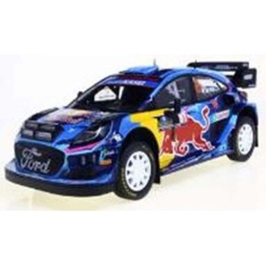 PRE-ORD3R Solido 1/18 2023 Ford Puma Rally 1 Hybrid Tanak Rally Suede #8, black/purple/yellow