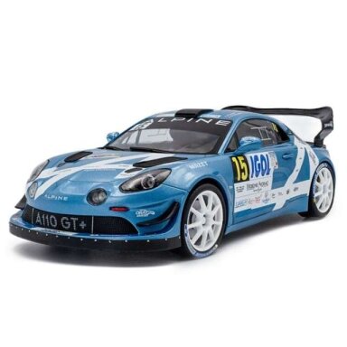 PRE-ORD3R Solido 1/18 2024 Alpine A110 RGT+ #15 Astier/Giraudet Rally Mont Blanc, blue/white