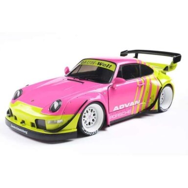 PRE-ORD3R Solido 1/18 2024 Porsche 911 RWB bodykit, pink/yellow