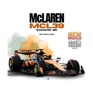 PRE-ORD3R Solido 1/18 2025 McLaren MCL39 #81 Oscar Piastri GP China, orange/black