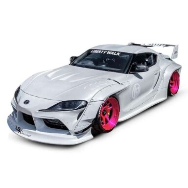 PRE-ORD3R Solido 1/18 2025 Toyota GR Supra Liberty Walk body kit, white/pink
