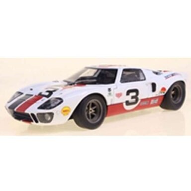 PRE-ORD3R Solido 1/18 Ford GT40 Mk. 1 Eric Dean #3, white/red/black