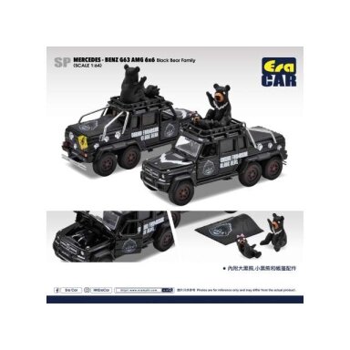 PRE-ORD3R Era Car SP Mercedes Benz G63 AMG 6X6 with Black Bear Family, black