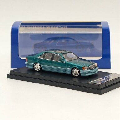 Street Weapon Modeliukas 1/64 Mercedes-Benz W140, green/grey Street Weapon Modeliukas 1/64 Mercedes-Benz W140, green/grey