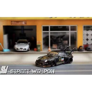 Street Weapon Modeliukas 1/64 RWB 993 high tail, black (yra Sandėlyje) Street Weapon Modeliukas 1/64 RWB 993 high tail, black (yra Sandėlyje)