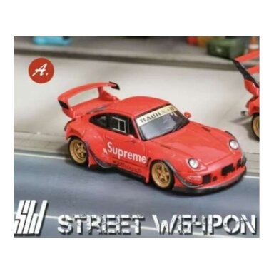 Street Weapon Modeliukas 1/64 RWB 993 Suprme low tail, red (yra Sandėlyje) Street Weapon Modeliukas 1/64 RWB 993 Suprme low tail, red (yra Sandėlyje)