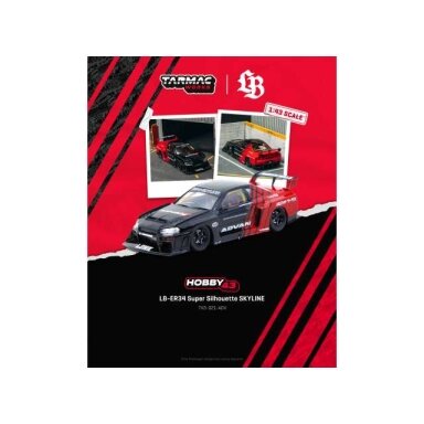 PRE-ORD3R Tarmac Modeliukas 1/43 LB-ER34 Super Silhouette Skyline *ADVAN*, black/red PRE-ORD3R Tarmac Modeliukas 1/43 LB-ER34 Super Silhouette Skyline *ADVAN*, black/red