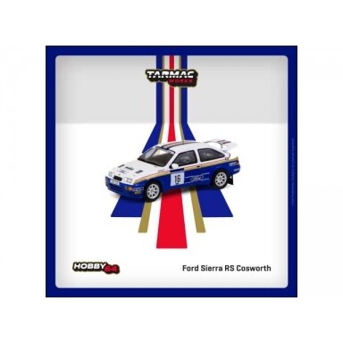PRE-ORD3R Tarmac Modeliukas 1/64 1989 Ford Sierra RS Cosworth #16 Saeed Al-Hajri/Steve Bond Rally of New Zealand, white/blue PRE-ORD3R Tarmac Modeliukas 1/64 1989 Ford Sierra RS Cosworth #16 Saeed Al-Hajri/Steve Bond Rally of New Zealand, white/blue