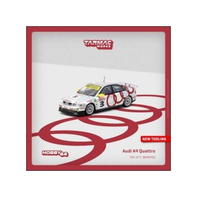 Tarmac Modeliukas 1/64 1996 Audi A4 Quattro #3 Frank BielaMacau Guia Race Winner, various (yra Sandėlyje) Tarmac Modeliukas 1/64 1996 Audi A4 Quattro #3 Frank BielaMacau Guia Race Winner, various (yra Sandėlyje)