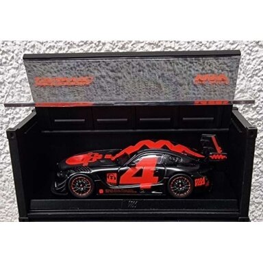 PRE-ORD3R Tarmac Modeliukas 1/64 2018 Mercedes AMG GT3 #4 with container & figure, red PRE-ORD3R Tarmac Modeliukas 1/64 2018 Mercedes AMG GT3 #4 with container & figure, red