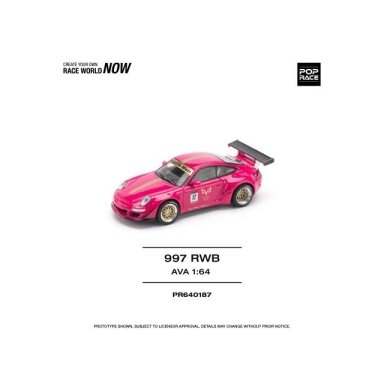 Pop Race Modeliukas 1/64 997 RWB *AVA*, pink Pop Race Modeliukas 1/64 997 RWB *AVA*, pink