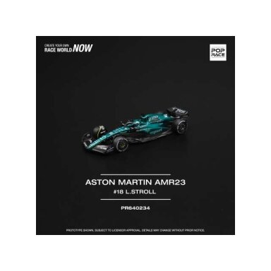 PRE-ORD3R Pop Race Modeliukas 1/64 Aston Martin AMR23 #18 Lance Stroll, green/black PRE-ORD3R Pop Race Modeliukas 1/64 Aston Martin AMR23 #18 Lance Stroll, green/black