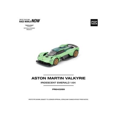 PRE-ORD3R Pop Race Modeliukas 1/64 Aston Martin Valkyrie, Iridescent emerald PRE-ORD3R Pop Race Modeliukas 1/64 Aston Martin Valkyrie, Iridescent emerald