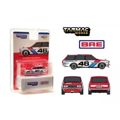 PRE-ORD3R Tarmac Modeliukas 1/64 Datsun Bluebird 510 Wagon BRE #46, red/white/blue PRE-ORD3R Tarmac Modeliukas 1/64 Datsun Bluebird 510 Wagon BRE #46, red/white/blue