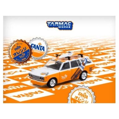 Tarmac Modeliukas 1/64 Datsun Bluebird 510 Wagon *FANTA*, orange/white (yra Sandėlyje) Tarmac Modeliukas 1/64 Datsun Bluebird 510 Wagon *FANTA*, orange/white (yra Sandėlyje)
