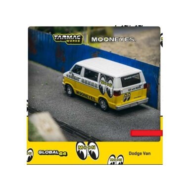 Tarmac Modeliukas 1/64 Dodge Van *Mooneyes*, white/yellow Tarmac Modeliukas 1/64 Dodge Van *Mooneyes*, white/yellow