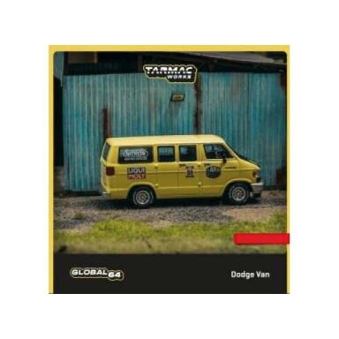 Tarmac Modeliukas 1/64 Dodge Van, yellow Tarmac Modeliukas 1/64 Dodge Van, yellow