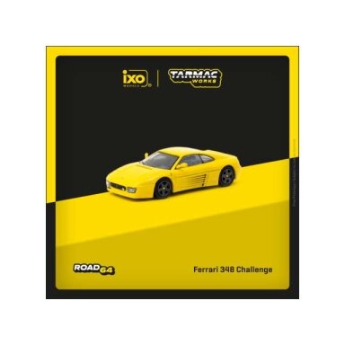Tarmac Modeliukas 1/64 Ferrari 348 Challenge, yellow (yra Sandėlyje) Tarmac Modeliukas 1/64 Ferrari 348 Challenge, yellow (yra Sandėlyje)