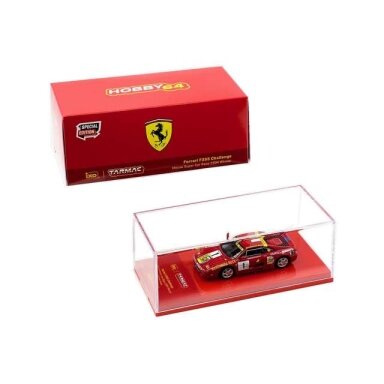 Tarmac Modeliukas 1/64 Ferrari F355 Challenge #1 Charles Kwan, Macau Super Car Race 1994 Winner, red Tarmac Modeliukas 1/64 Ferrari F355 Challenge #1 Charles Kwan, Macau Super Car Race 1994 Winner, red