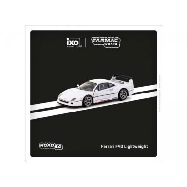 Tarmac Modeliukas 1/64 Ferrari F40 Lightweight, white Tarmac Modeliukas 1/64 Ferrari F40 Lightweight, white