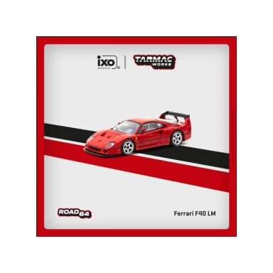 Tarmac Modeliukas 1/64 Ferrari F40 LM, red Tarmac Modeliukas 1/64 Ferrari F40 LM, red