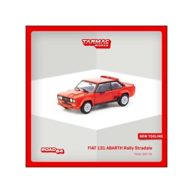 PRE-ORD3R Tarmac Modeliukas 1/64 Fiat 131 Abarth Rally Stradale, red PRE-ORD3R Tarmac Modeliukas 1/64 Fiat 131 Abarth Rally Stradale, red