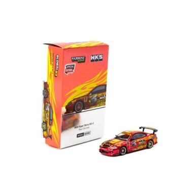 PRE-ORD3R Tarmac Modeliukas 1/64 HKS Hiper Silvia RS-2, red chrome PRE-ORD3R Tarmac Modeliukas 1/64 HKS Hiper Silvia RS-2, red chrome