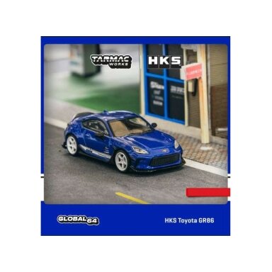 PRE-ORD3R Tarmac Modeliukas 1/64 HKS Toyota GR86, blue PRE-ORD3R Tarmac Modeliukas 1/64 HKS Toyota GR86, blue