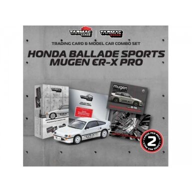 Tarmac Modeliukas 1/64 Honda Ballade Sports MUGEN CR-X PRO, silver (yra Sandėlyje) Tarmac Modeliukas 1/64 Honda Ballade Sports MUGEN CR-X PRO, silver (yra Sandėlyje)