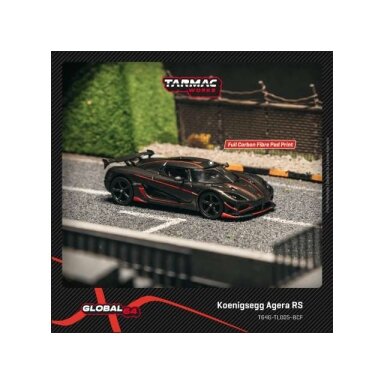 Tarmac Modeliukas 1/64 Koenigsegg Agera RS, black carbon fiber/red (yra Sandėlyje) Tarmac Modeliukas 1/64 Koenigsegg Agera RS, black carbon fiber/red (yra Sandėlyje)