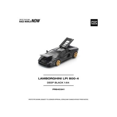 PRE-ORD3R Pop Race Modeliukas 1/64 Lamborghini Countach LPI 800-4, deep black PRE-ORD3R Pop Race Modeliukas 1/64 Lamborghini Countach LPI 800-4, deep black