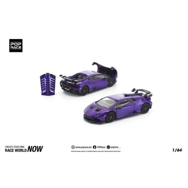 PRE-ORD3R Pop Race Modeliukas 1/64 Lamborghini Huracan STO, viola pasifae PRE-ORD3R Pop Race Modeliukas 1/64 Lamborghini Huracan STO, viola pasifae