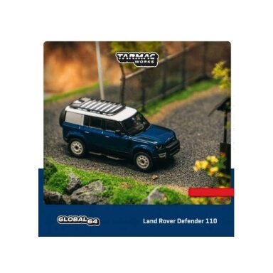 Tarmac Modeliukas 1/64 Land Rover Defender 110, blue Tarmac Modeliukas 1/64 Land Rover Defender 110, blue