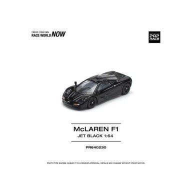 PRE-ORD3R Pop Race Modeliukas 1/64 McLaren F1, jet black PRE-ORD3R Pop Race Modeliukas 1/64 McLaren F1, jet black