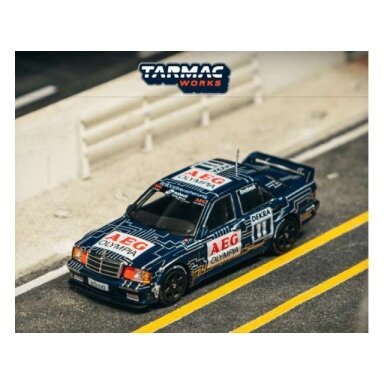 Tarmac Modeliukas 1/64 Mercedes-Benz 190 E 2.5-16 EVO 1, #11 Dany Snobeck DTM 1989, blue/white/red (yra Sandėlyje)