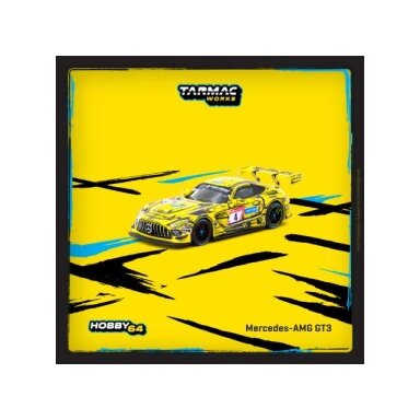 PRE-ORD3R Tarmac Modeliukas 1/64 Mercedes Benz AMG GT3 #4 P.Ellis/R.Marciello/E. Mortara/L.Stolz, Nürburgring 24h 2023, yellow