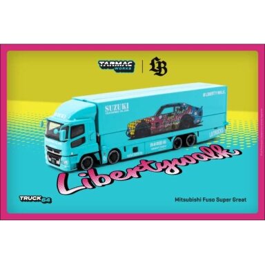 Tarmac Modeliukas 1/64 Mitsubishi Fuso Super Great *LB-TRUCKS*, blue (yra Sandėlyje) Tarmac Modeliukas 1/64 Mitsubishi Fuso Super Great *LB-TRUCKS*, blue (yra Sandėlyje)