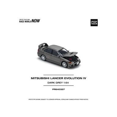PRE-ORD3R Pop Race Modeliukas 1/64 Mitsubishi Lancer Evolution IV, dark grey PRE-ORD3R Pop Race Modeliukas 1/64 Mitsubishi Lancer Evolution IV, dark grey