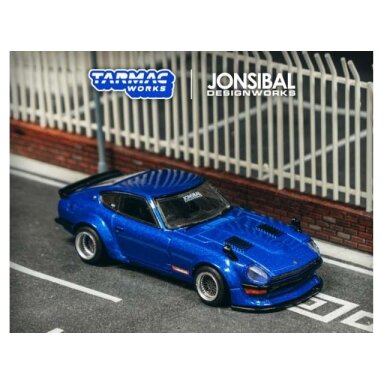 PRE-ORD3R Tarmac Modeliukas 1/64 Nissan Fairlady Z S30 Widebody Designed by Jon Sibal,blue