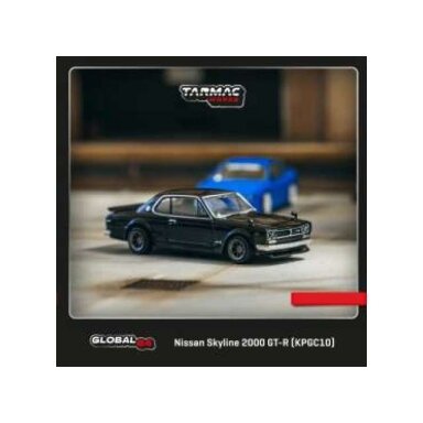Tarmac Modeliukas 1/64 Nissan Skyline 2000 GT-R KPGC10, black Tarmac Modeliukas 1/64 Nissan Skyline 2000 GT-R KPGC10, black